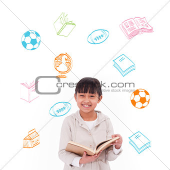 Composite image of school activity doodles