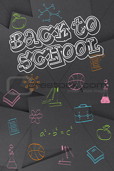 Composite image of back to school message