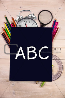 Composite image of abc letters