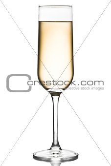 flute glass of white wine 