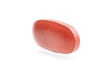 red medical pill isolated