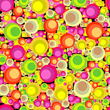 Circles seamless pattern - vector background for continuous replicate.