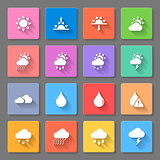 colorful weather icons set
