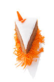 Carrot cake isolated.