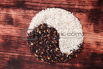 Yin Yang rice.