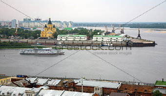 Evening cruise on the river in Nizhny Novgorod