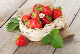 Fresh strawberry in basket