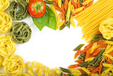 Overhead Italian pasta background