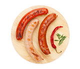 Various grilled sausages