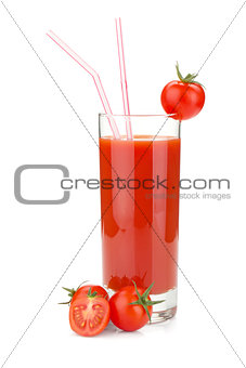 Tomato juice in a glass 