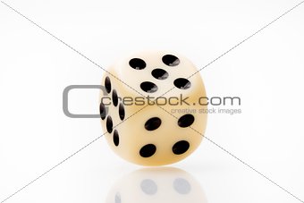 white dice on white table