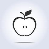 Apple half icon