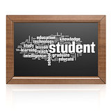 Blank blackboard student