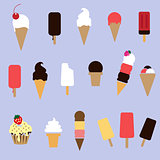 set of ice-cream