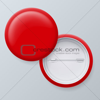 Blank Red Vector Badges