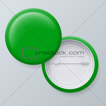 Blank Green Vector Badges