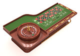 Roulette Table Over White