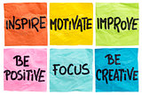 inspire, motivate, improve notes