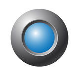 Blue button. Vector illustration