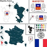 Map of Mayotte, France