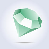 Emerald icon on gray background