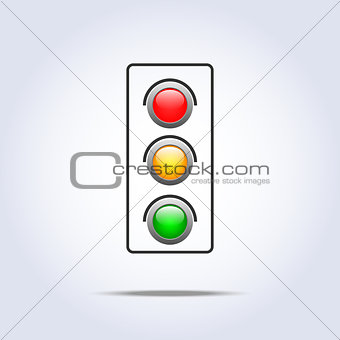 Traffic light icon one object