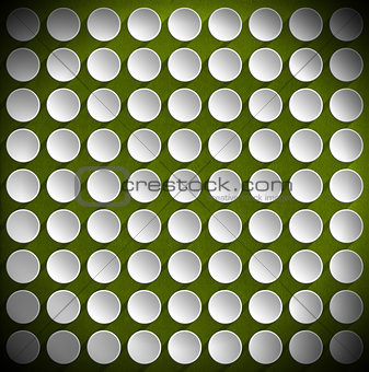 Circles on a Green Velvet Background