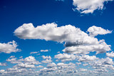 blue sky with clouds closeup 