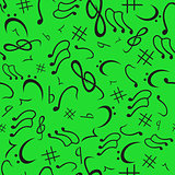Musical Notes Seamless Pattern Green