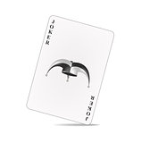 Playing card with joker hat