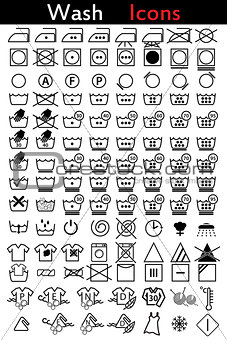 Washing instruction icons