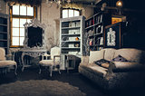 Luxurious vintage interior of sitting-room