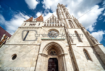 Facade of Matthias Church. Budapest, Hungary