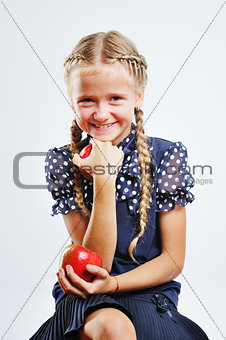 Smiling cute school girl 
