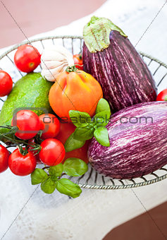 Fresh vegetables in a bowl 