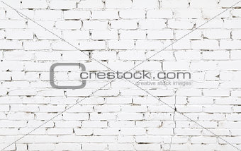 Old brick wall with white bricks