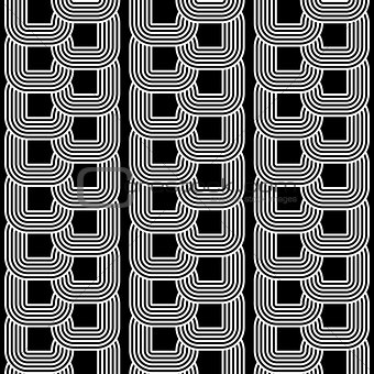 Design seamless monochrome chain geometric pattern
