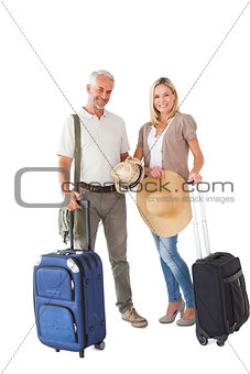 Happy couple ready to go on holiday
