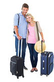 Attractive young couple ready to go on vacation
