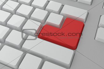 Red enter button on keyboard