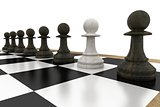 White pawn defecting to black side