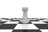 White bishop on chess board