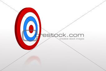 Digitally generated Blue and red target