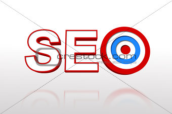 The word seo with target