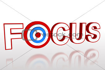 The word focus with target
