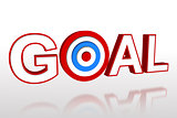 The word goal with target