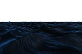 Digitally generated Dark blue rough ocean