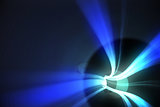 Blue vortex with bright light