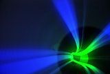 Blue and green vortex with light