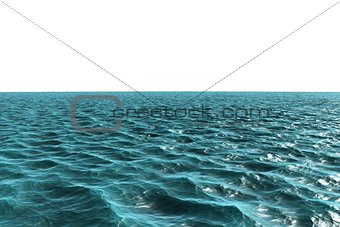Digitally generated light Blue ocean